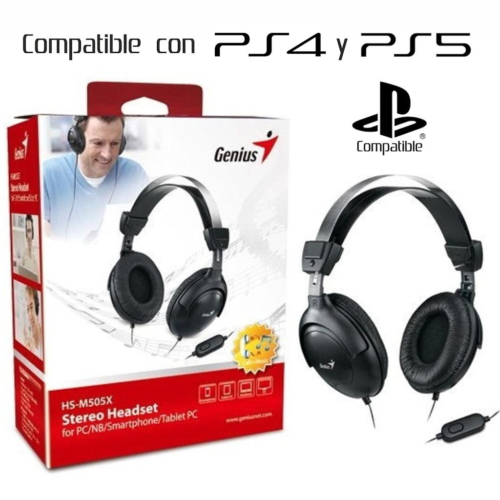 Audífonos Genius HS-M505X c/micrófono single jack 3.5 mm