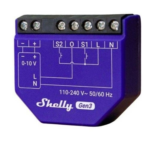 Controlador Shelly 0/1-10V PM Gen3 Wi-Fi con Medición
