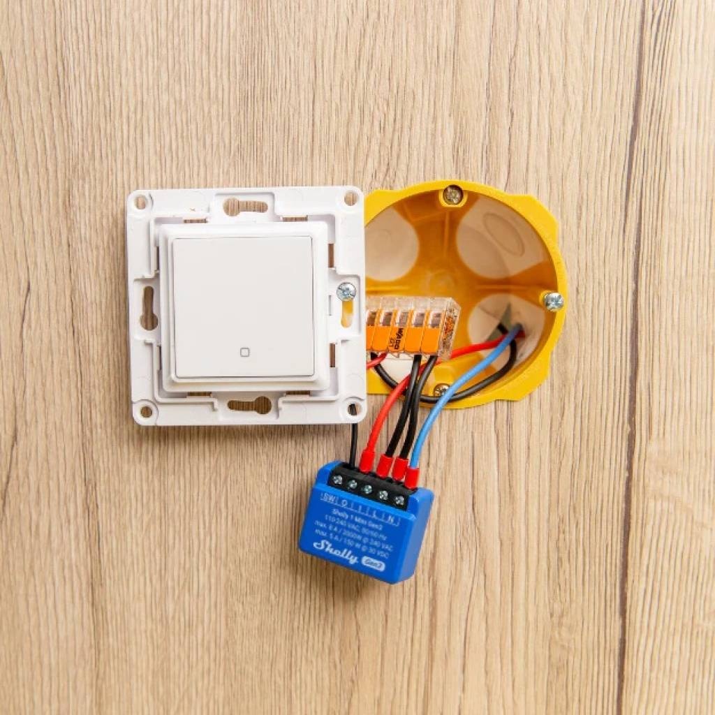 Relé Shelly Mini 1 GEN3 Wi-Fi 8A para Automatización