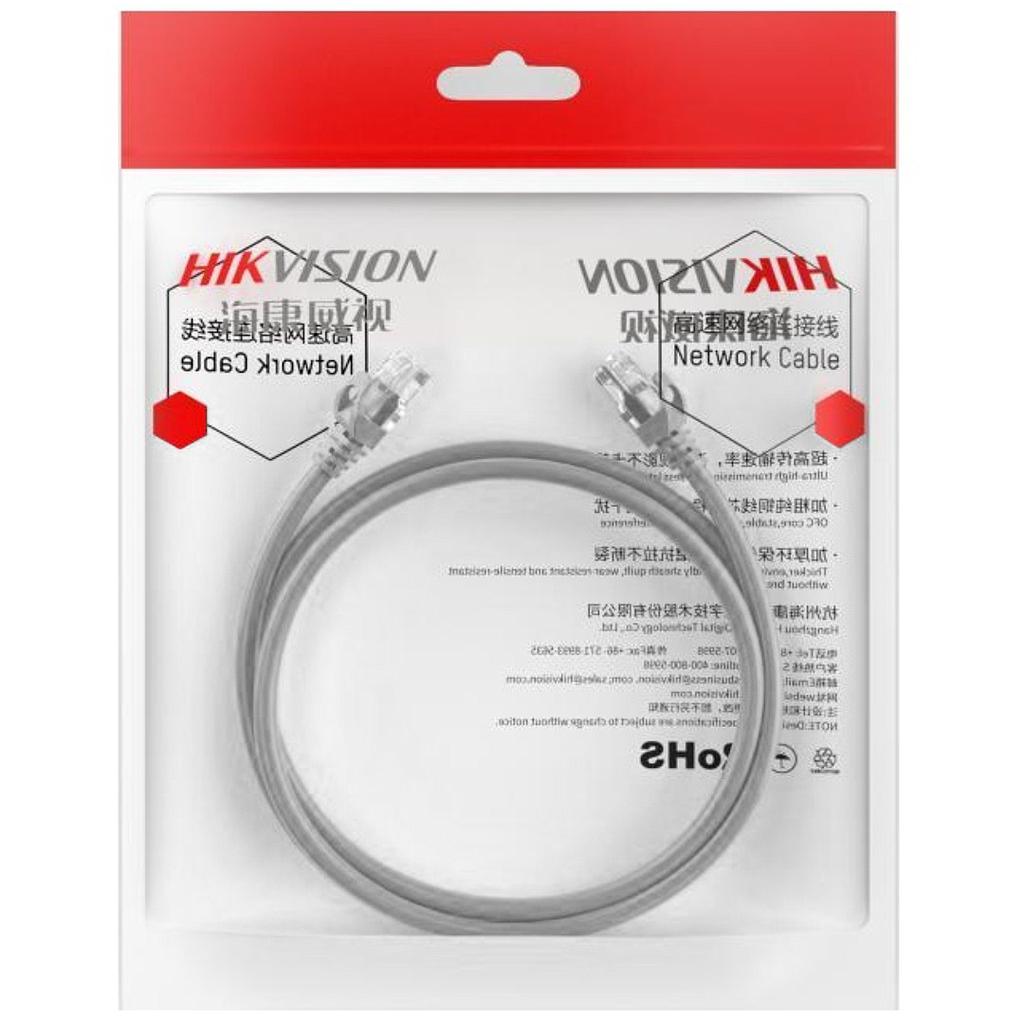 Cable Patchcord Hikvision Cat6 Gris 10 Metros