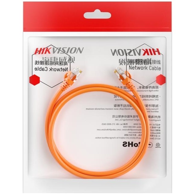 Cable Patchcord Hikvision DS-1NP6UEC0 Cat.6 50cm Naranja