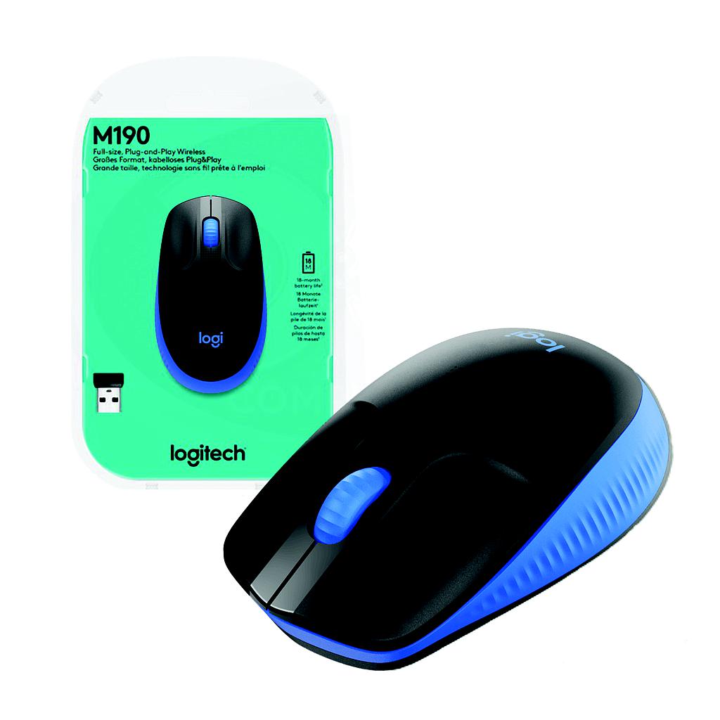 Mouse Logitech M190 inalámbrico azul