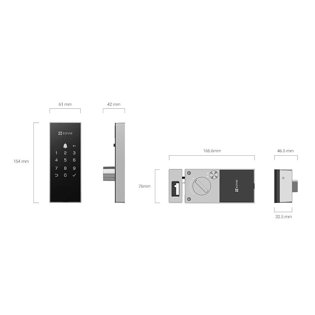 Cerradura Inteligente Ezviz DL03 Wi-Fi Gris