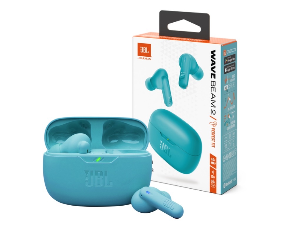 Auriculares JBL Wave Beam 2 In-ear Bluetooth ANC Azul