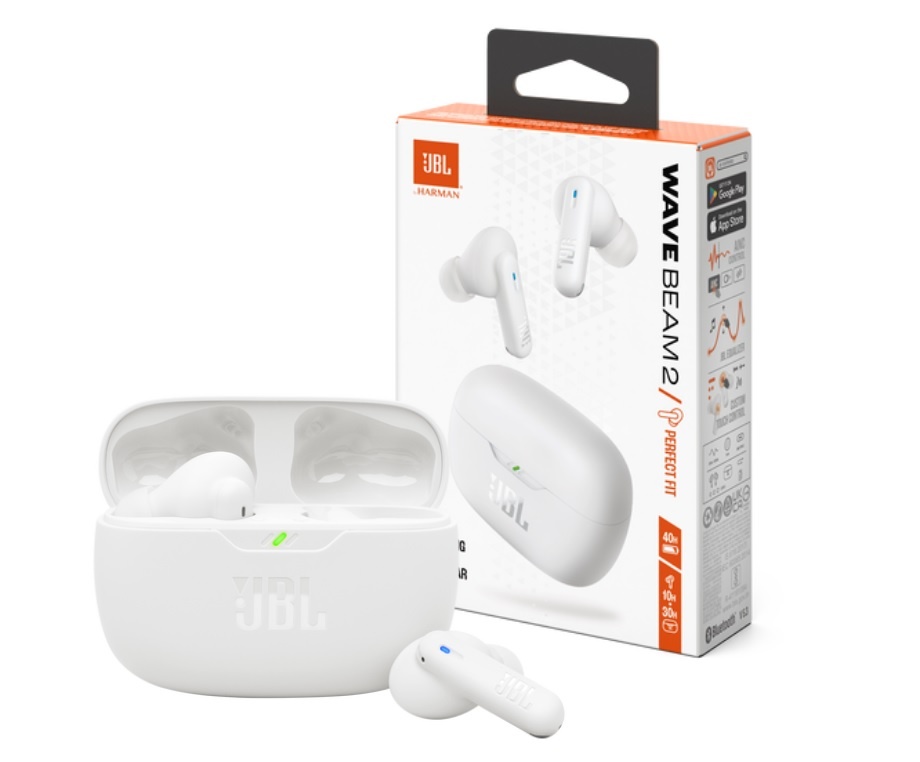 Auricular JBL Wave Beam 2 blanco bluetooth 