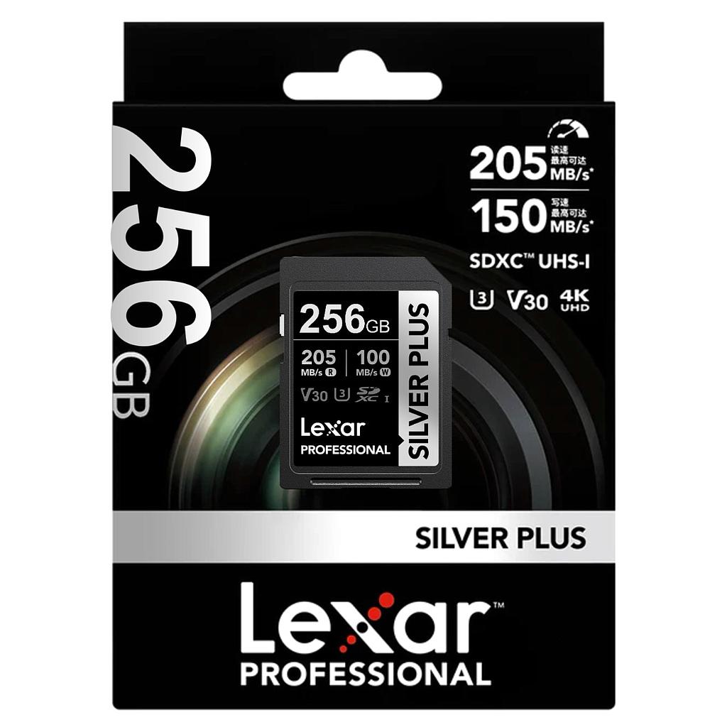 Memoria SDXC Lexar Silver Plus 256GB UHS-I U3 V30