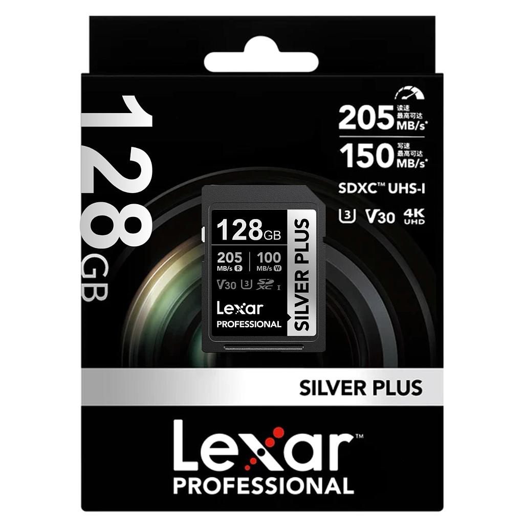 Memoria SDXC Lexar Silver Plus 128GB UHS-I U3 V30