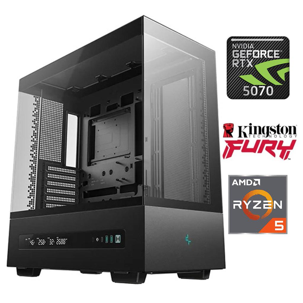 Equipo Gamer Ryzen 5 7600X, 16GB, 1TB NVMe, RTX 5070 12GB