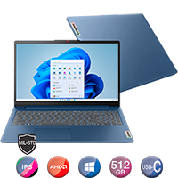 Notebook Lenovo 15,6'' Táctil Ryzen 7 16gb 512gb W11