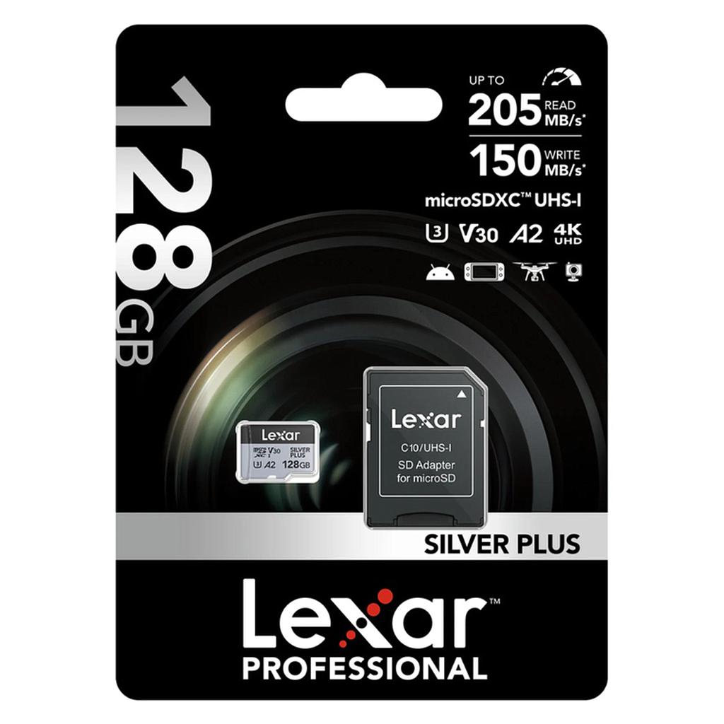 Memoria microSDXC Lexar Professional 128GB Silver Plus