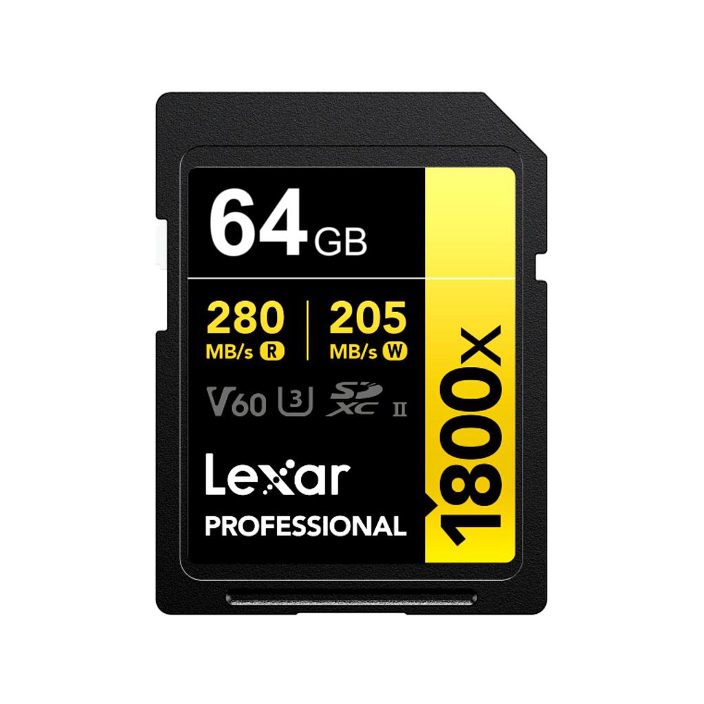 Memoria SDXC Lexar Pro 1800X 64GB UHS-II Gold Series
