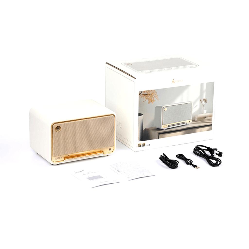 Parlante Portátil Edifier D32 60W Bluetooth 5.3 Retro Blanco