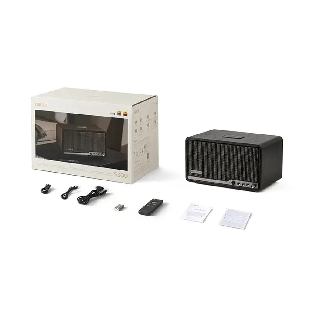 Parlante Edifier S300 negro nogal bluetooth