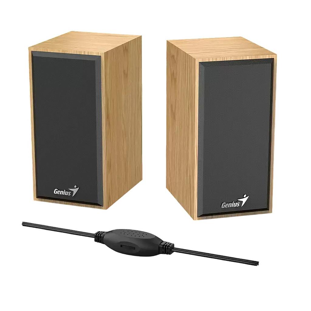 Parlante Genius 2.0 SP-HF180 6W USB madera
