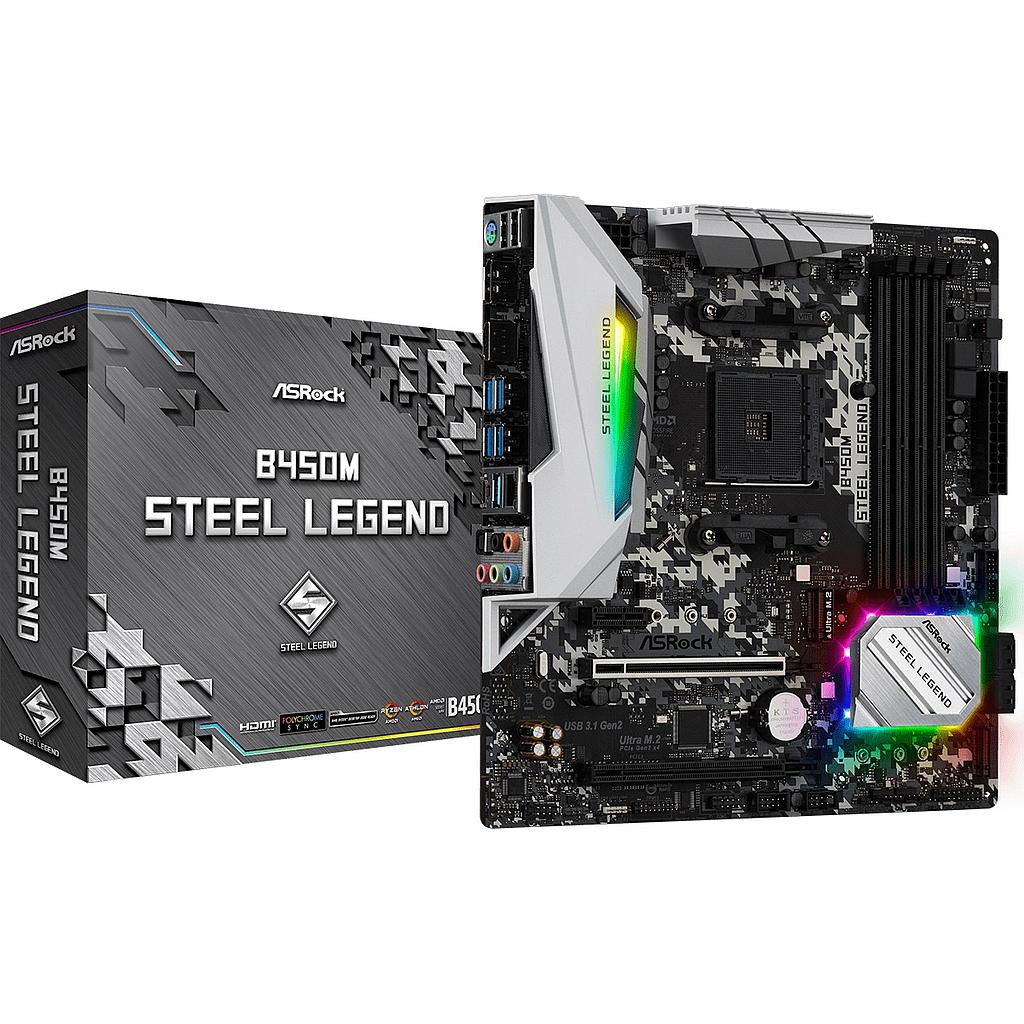 Mother Asrock B450M Steel Legend RGB AM4