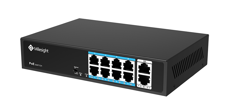 SWITCH MILESIGHT POE 8X10/100 2X1000 120W/30W