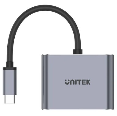 HUB USB-C Unitek 4 en 1 Dual Display, PD 100w