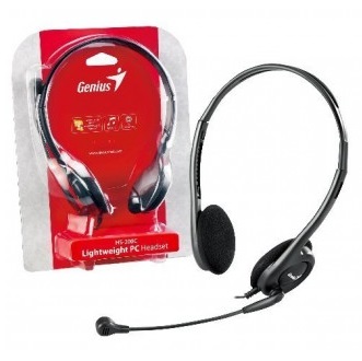 Audífonos Genius HS-200C negros c/micrófono