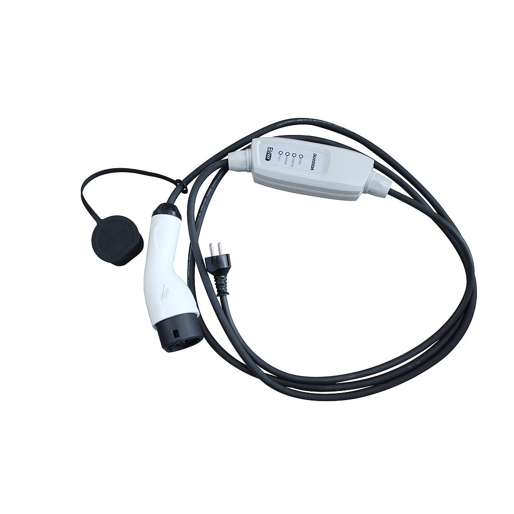 Cargador portátil para auto eléctrico Schuko - DUOSIDA V2-PSE-16-ES - Tipo 2 - 3.7 kW