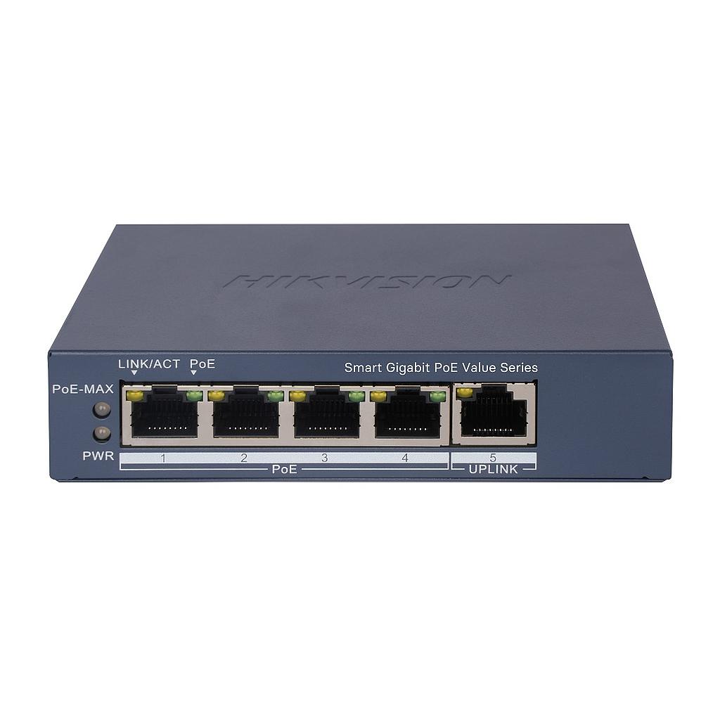 Switch Hikvision Smart 4 puertos gigabit POE