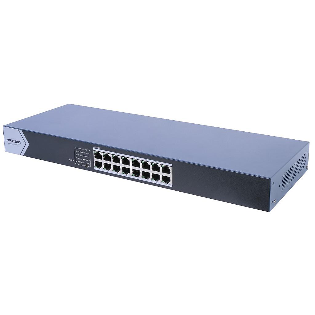 Switch Hikvision DS-3E0516-E(C) 16 Puertos Gigabit para Rack