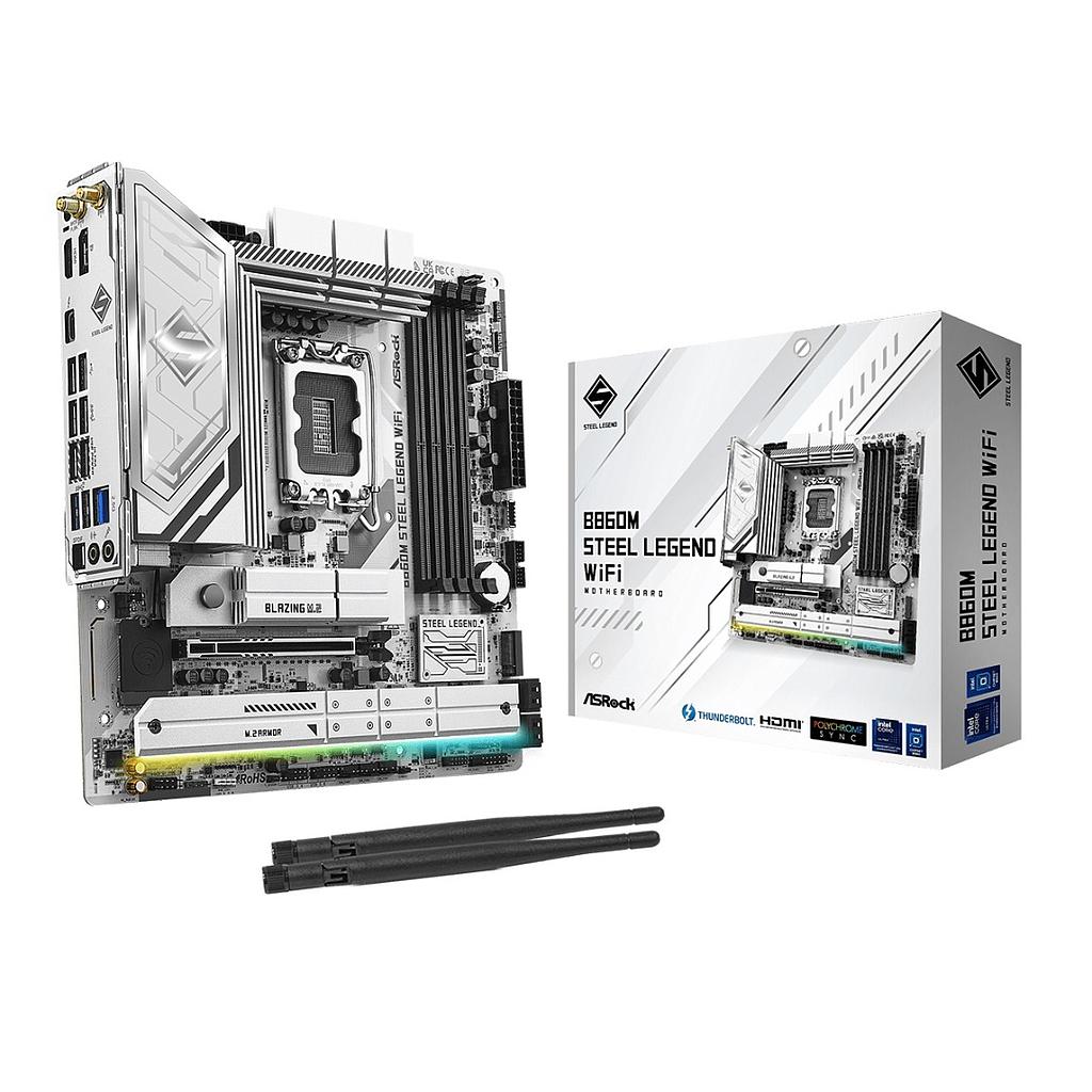 Motherboard Asrock B860M Steel Legend LGA 1851 WiFi Micro ATX