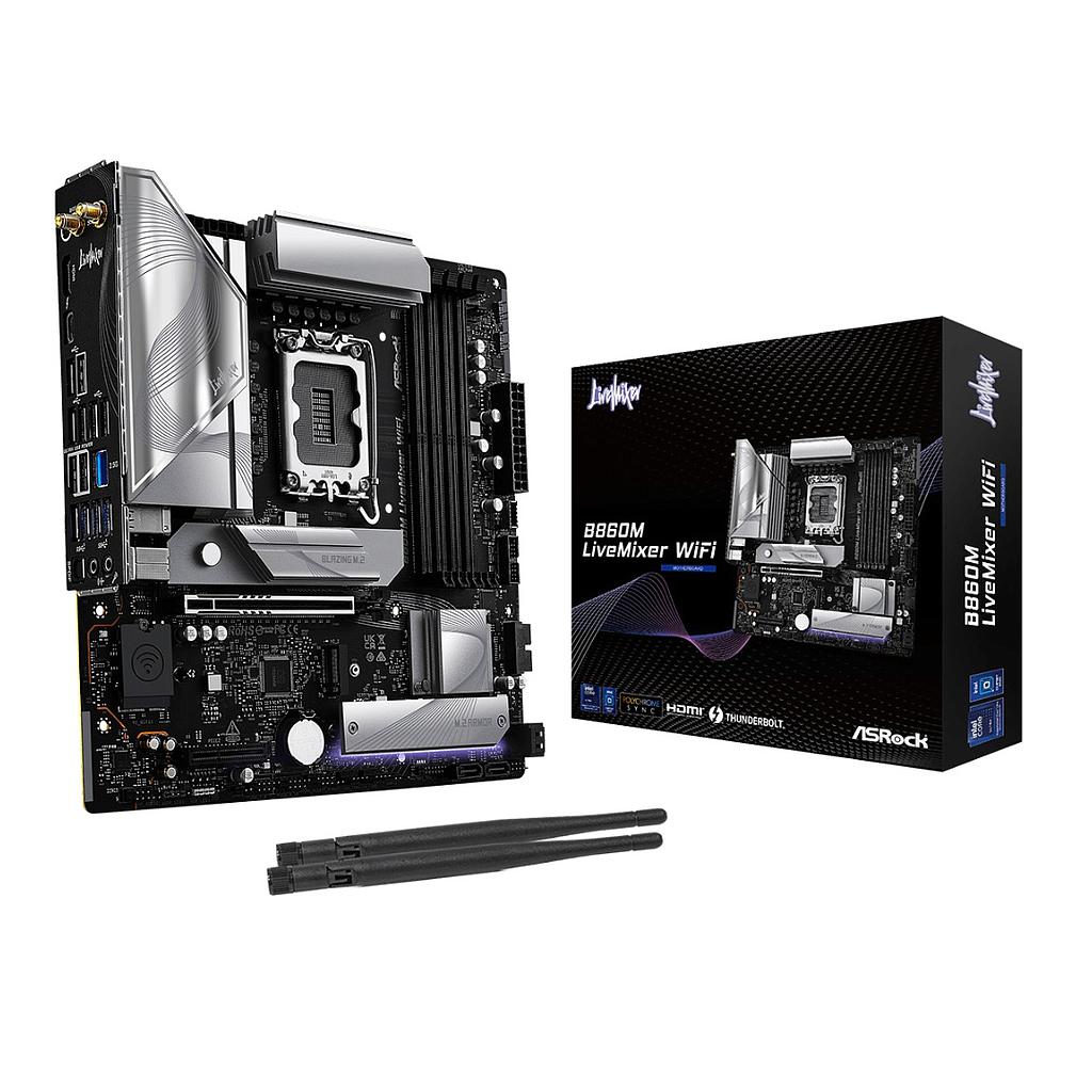 Motherboard Asrock B860 LiveMixer LGA 1851 WiFi 6 Micro ATX