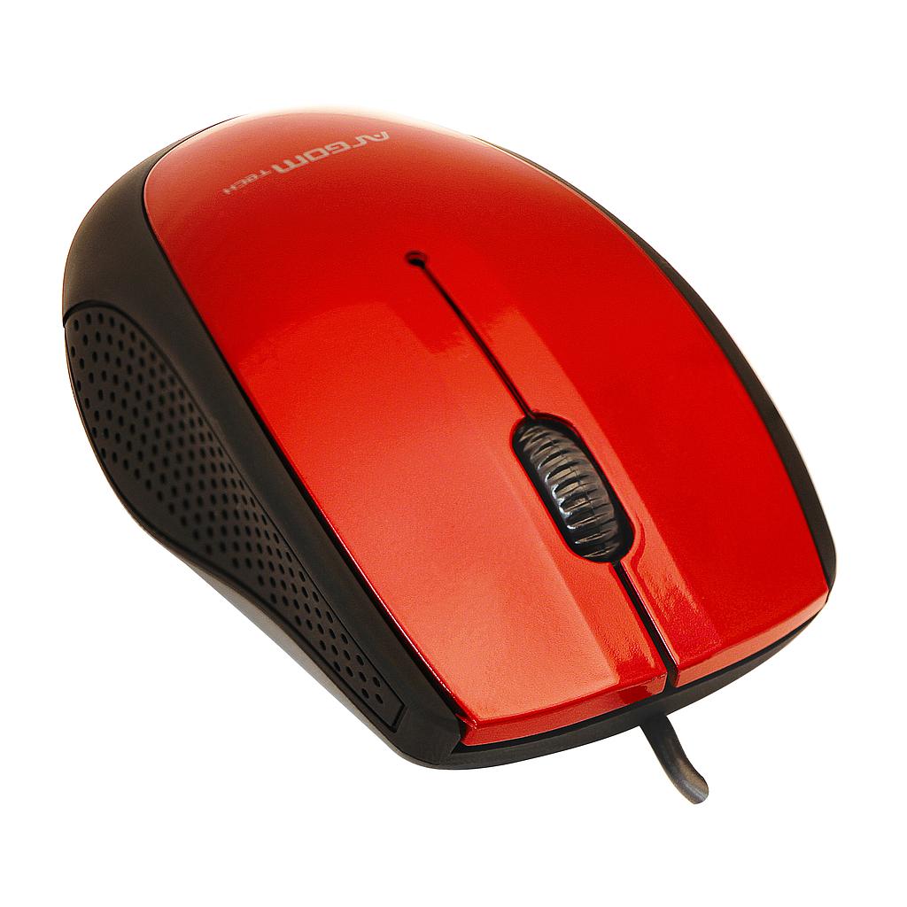 MOUSE USB 3D RED ARGOM