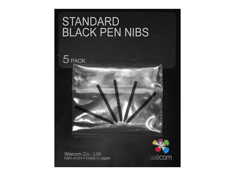 Wacom Standard Pen Nibs - Punta de bolígrafo digital - negro (paquete de 5)