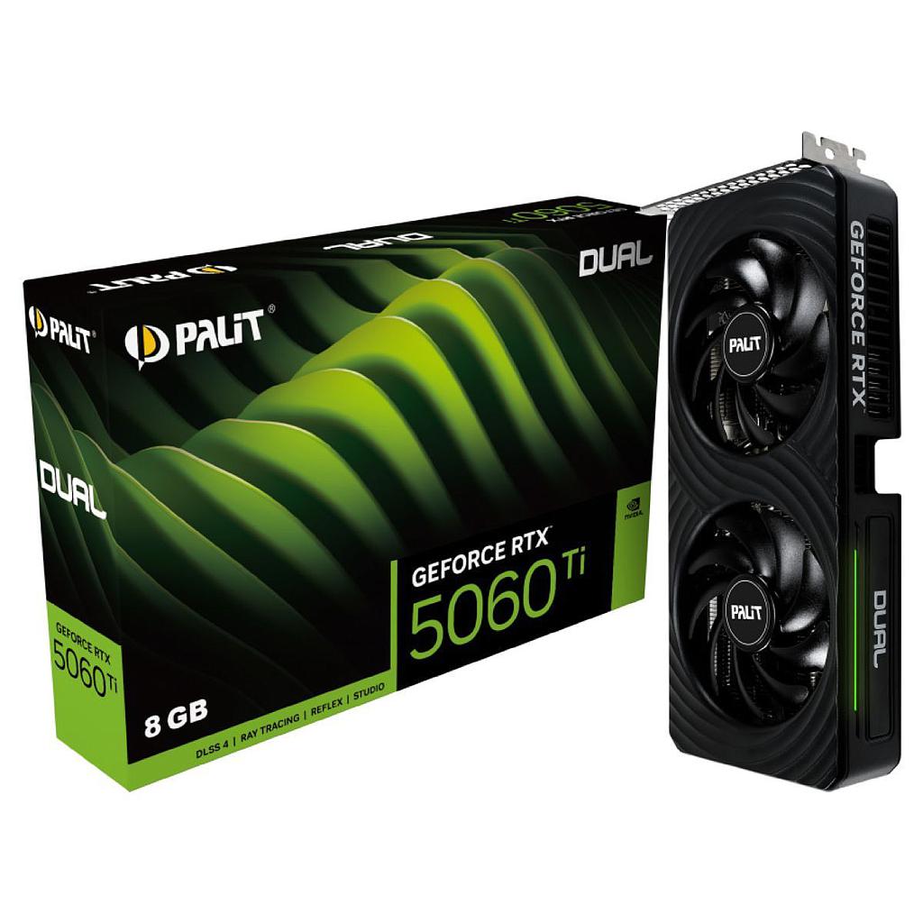 Tarjeta Palit Geforce RTX 5060ti Dual 8gb GDDR7