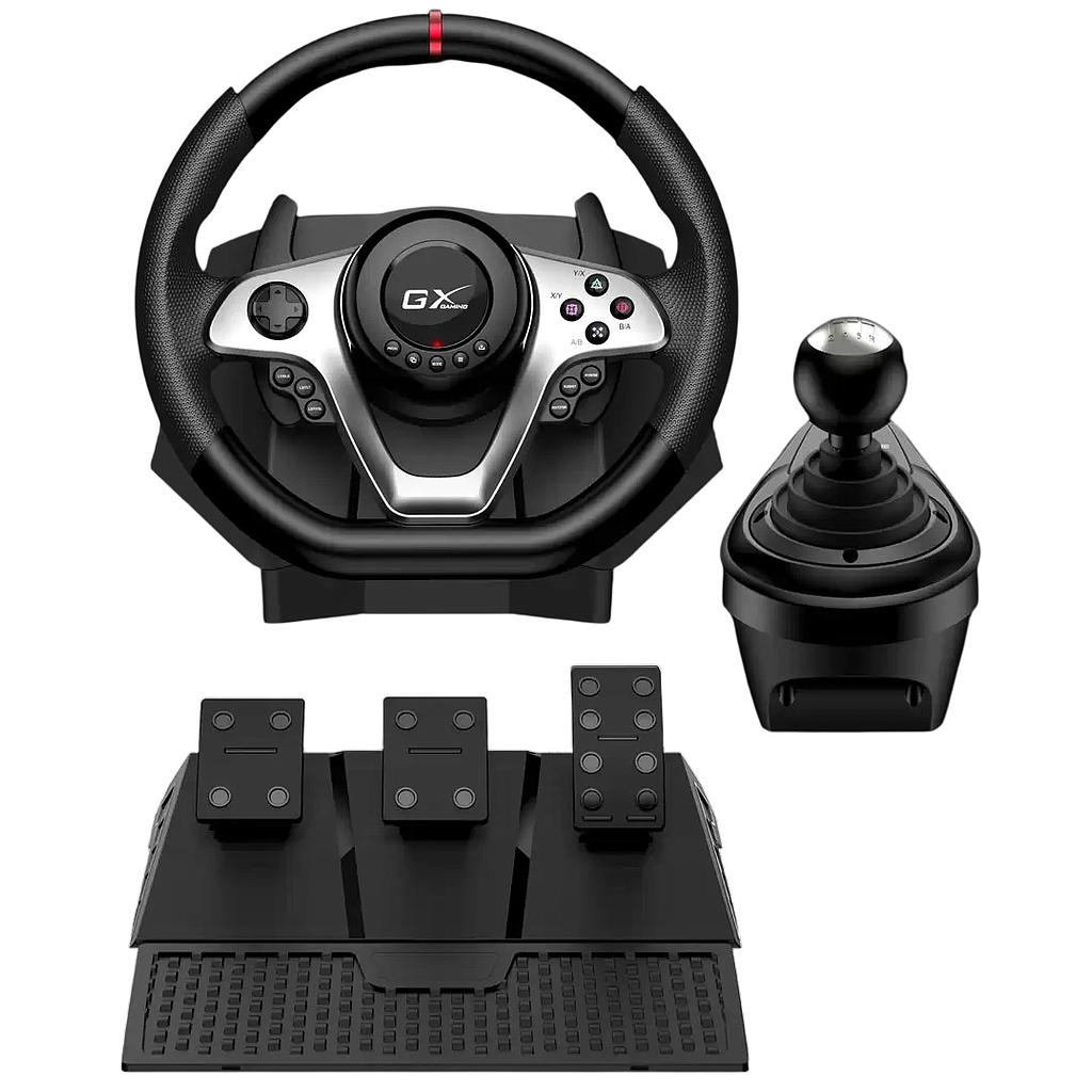 Volante Genius SpeedMaster X1 con vibracion, pedales y cambios