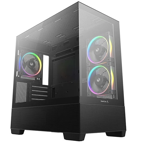 Gabinete DeepCool CG380 3F Micro-ATX 3F ARGB Negro