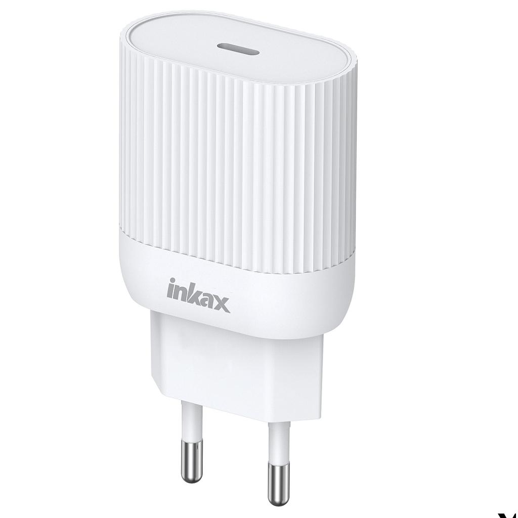 Cargador Inkax USB-C PD 20W blanco