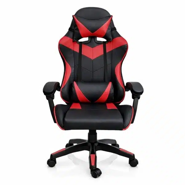 Silla Gamer Ergonómica con Masajes Negra y Roja