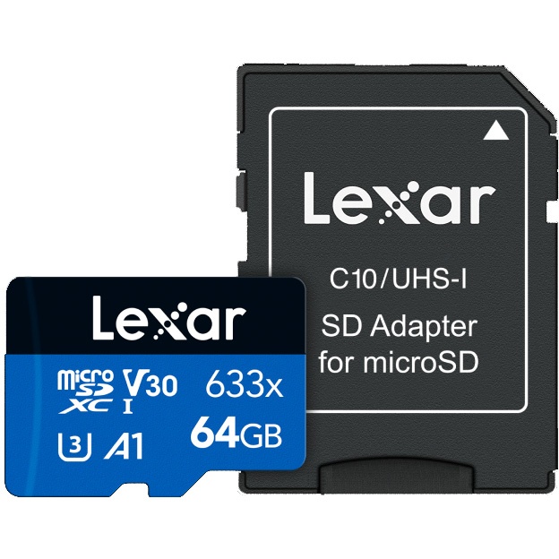 Memoria microSDHC Lexar 64GB 633x UHS-I Blue