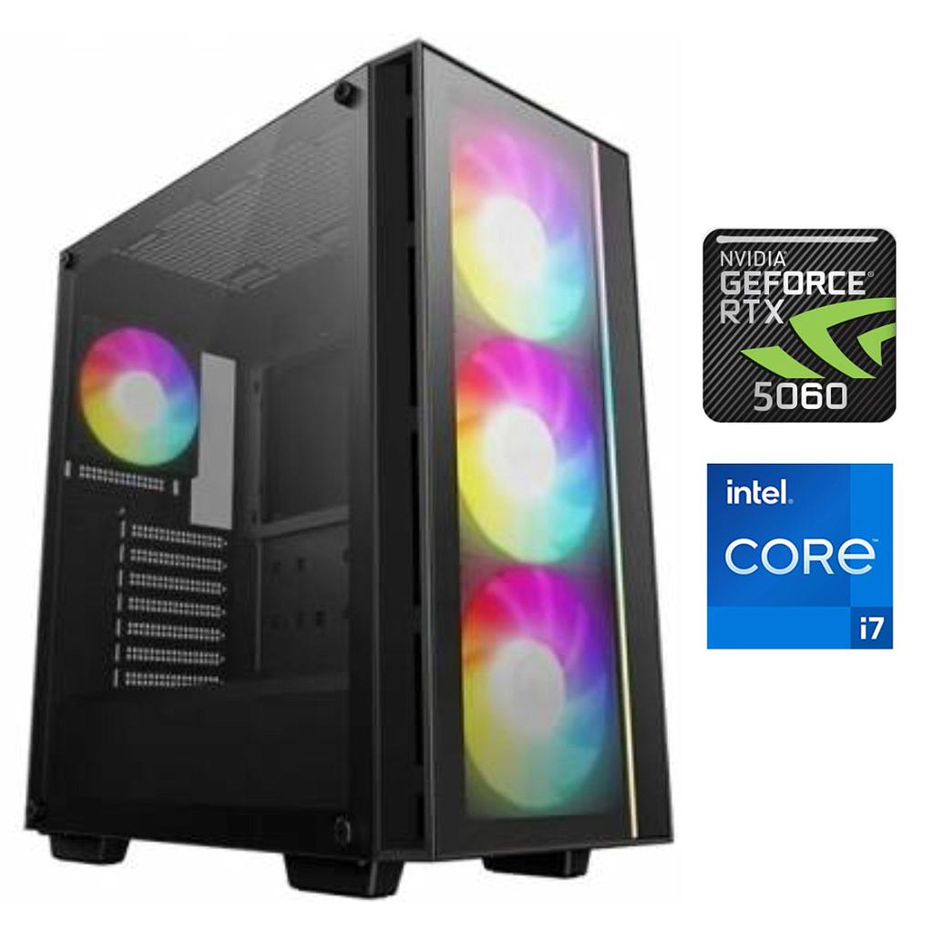 Equipo Gamer Core i7 12700F, 16GB, 1TB NVMe, RTX 5060 8GB