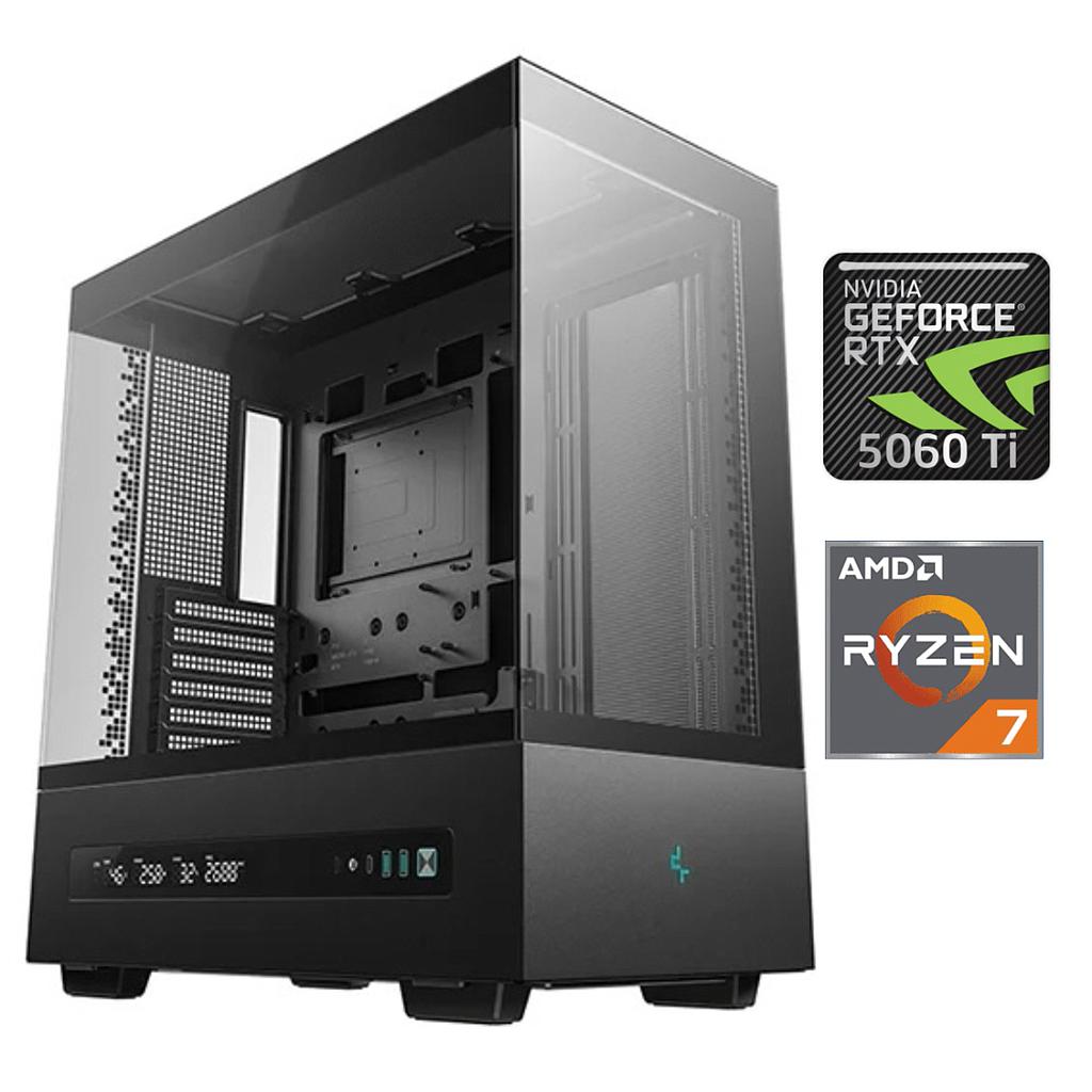 Equipo Gamer Ryzen 7 8700F, 32GB, 1TB, RTX 5060Ti 8GB