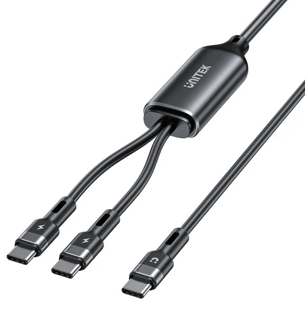 Cable de Carga Unitek PD100W 2 en 1 USB-C Dual 1.8m