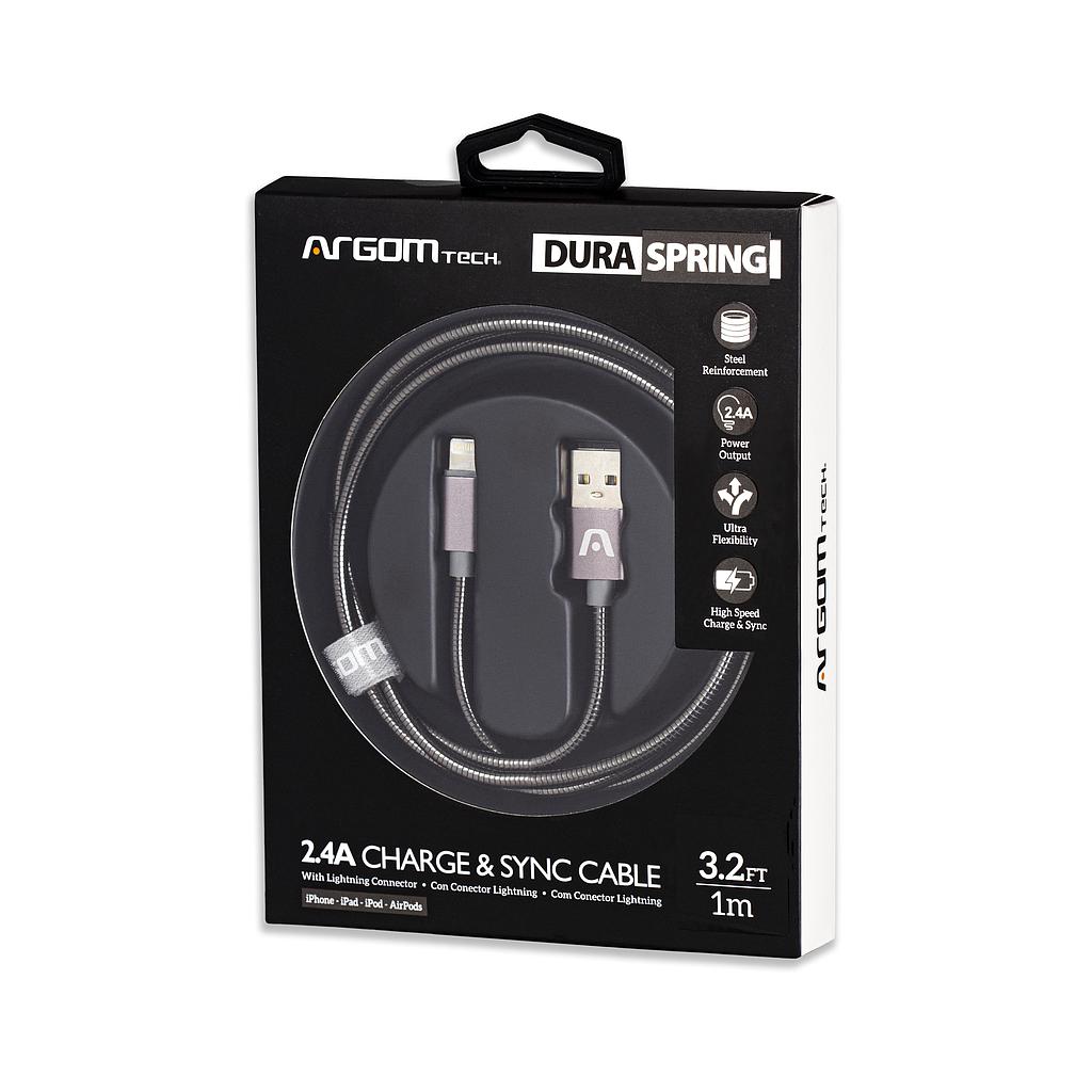 CABLE LIGHTNING A USB 2.0 METAL ARGOM