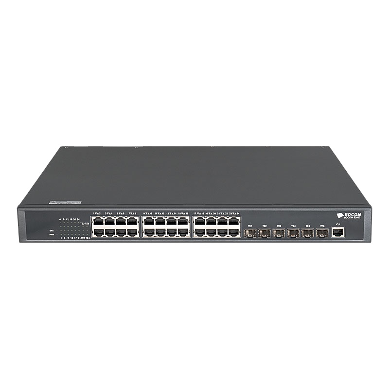 SWITCH BDCOM L3 24*1G + 6*10G SFP+ (2DA FUENTE OPC)