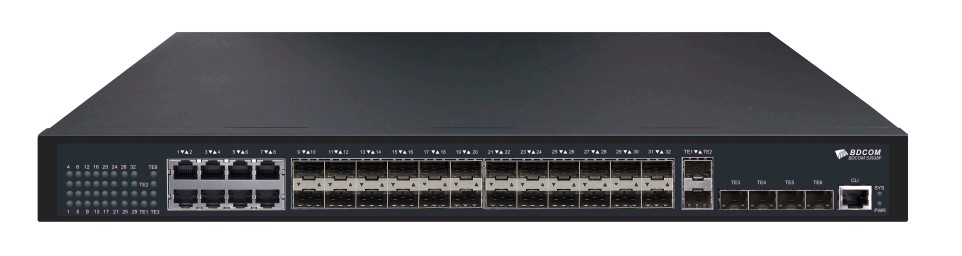 SWITCH BDCOM L3 8*1G 24*1G SFP 6*10G SFP+ (2DA FUENTE OPC)