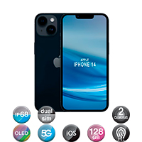 iPhone 14 6,1'' 5G 6gb 128gb Dual Cam 12mp
