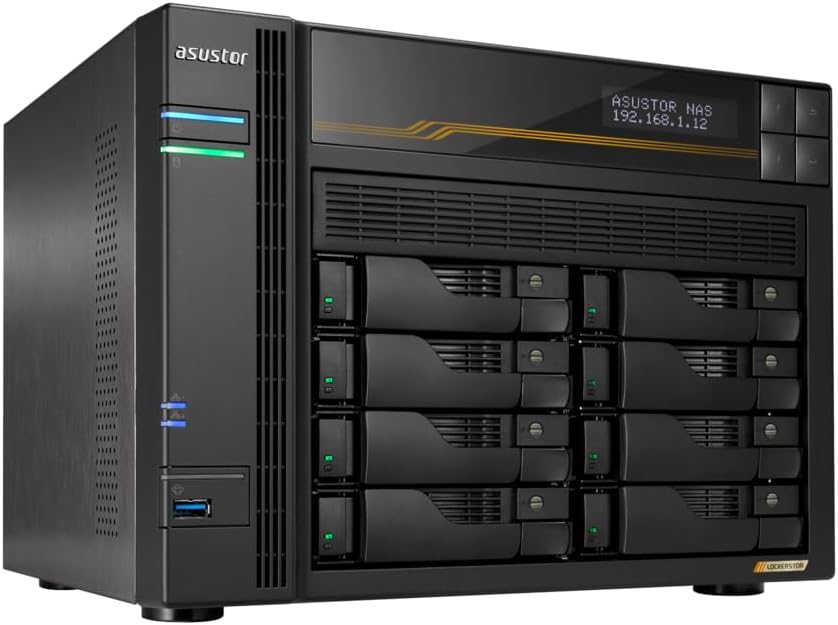 NAS ASUSTOR AS6808T 8 BAHÍAS / 16GB DDR5 ECC / AMD RYZEN V3C