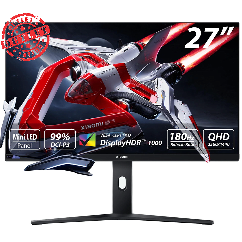 Monitor Gamer Xiaomi Mini LED G Pro 27" WQHD 180Hz 1ms (con detalles)