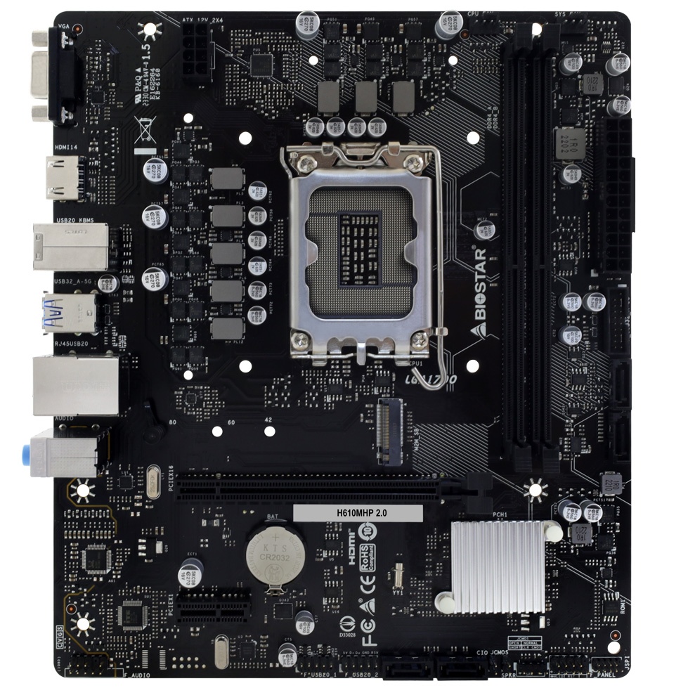 Motherboard BioStar H610MHP 2.0 LGA 1700 DDR4 Micro-ATX
