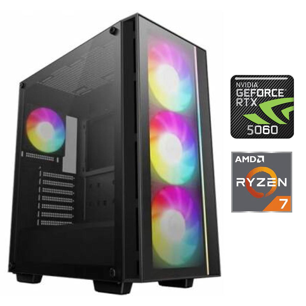 Equipo Gamer Ryzen 7 5800XT, 16GB, 1TB, RTX 5060Ti 8GB