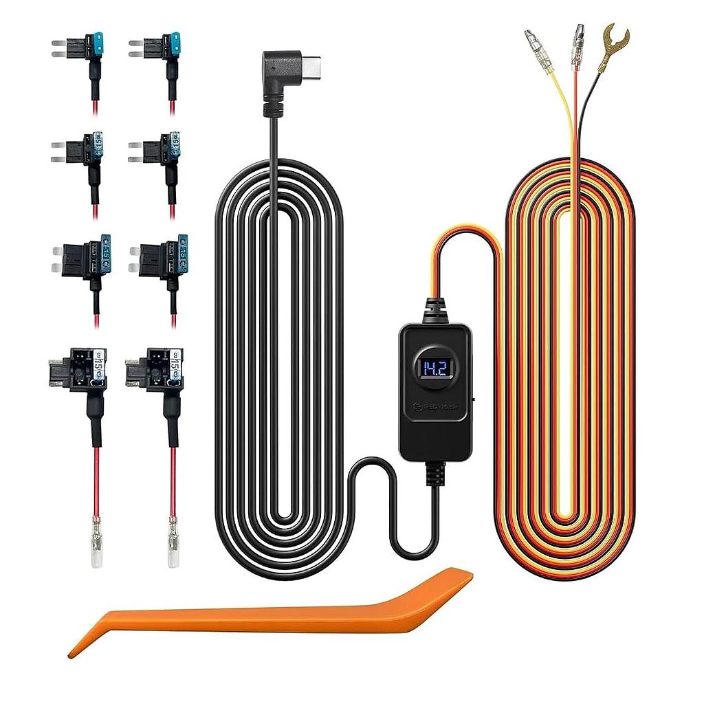 Kit de Cableado Redtiger USB-C 12-24V a 5V para Dashcam