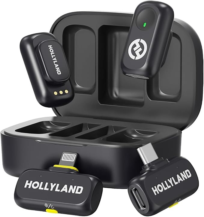 Micrófono Hollyland LARK A1 Combo Hi-Fi Gris