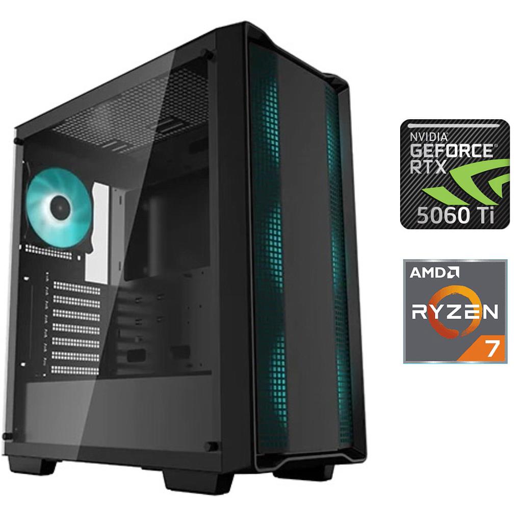 Equipo Gamer Ryzen 7 7700, 16GB, 1TB NVMe, RTX 5060Ti 8GB