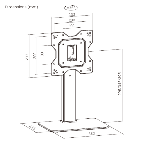Soporte de escritorio Brateck para dos monitores 17"-32"